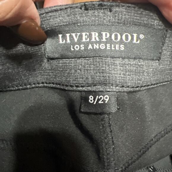 Liverpool Pull On Skinny Ankle Pants Black/Gray Womens Size 8 - Picture 8 of 11